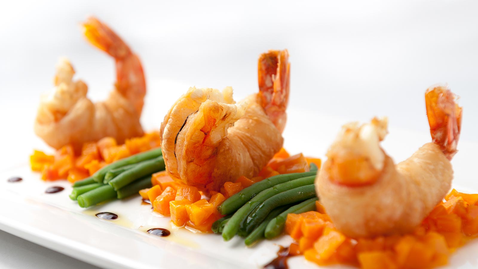 A special shrimp dish at La Serenella