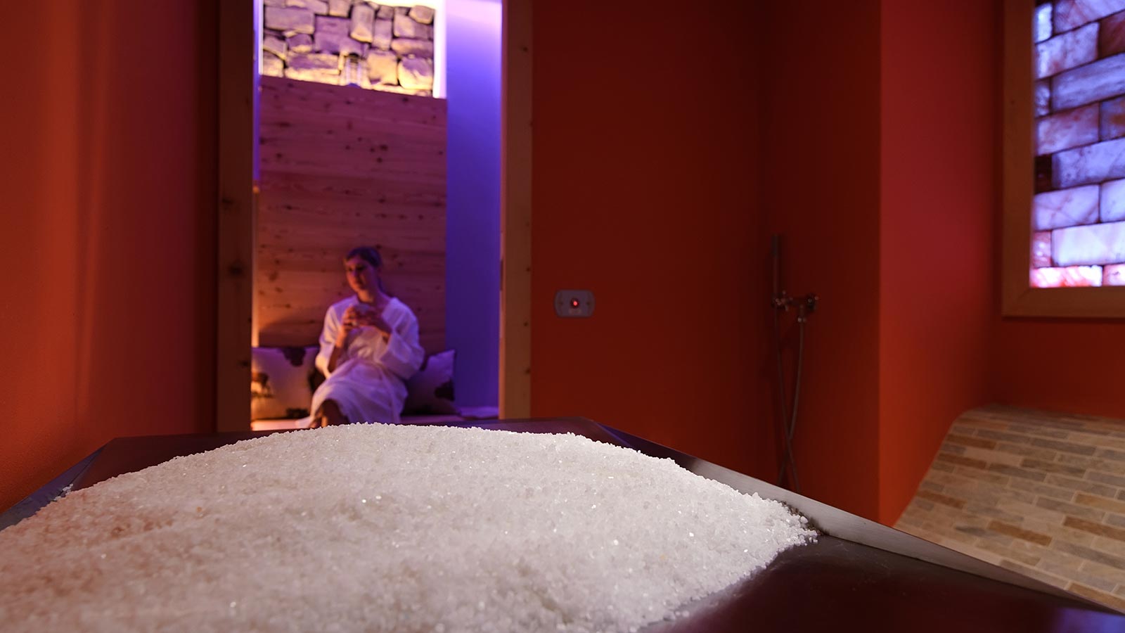 the salt room at hotel La Serenella in Moena